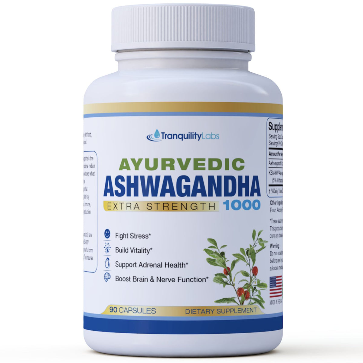 Ayurvedic Ashwagandha 1000 Tranquility Labs